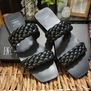 I.N.C International Concepts black braided sandals SIZE 9